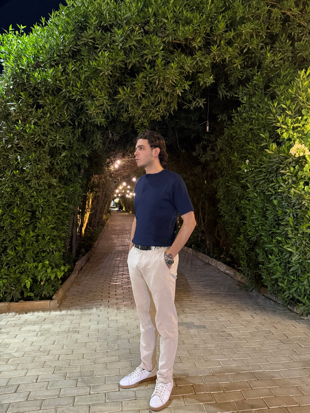 Short sleeve Henley shirt